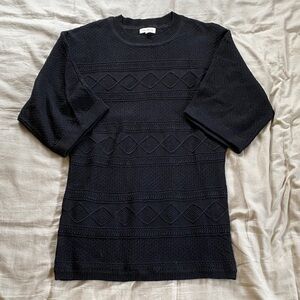 Textured sweater dress